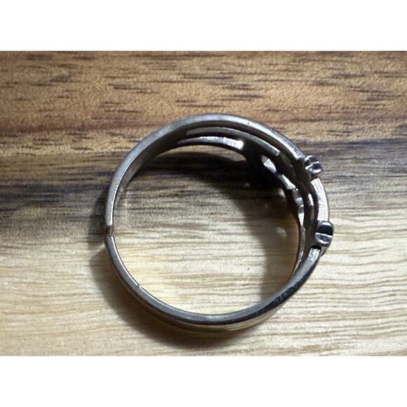 Dangle Vintage Avon Shooting Star Earrings W/ Ring Silver Tone Metal Set - Picture 10 of 11